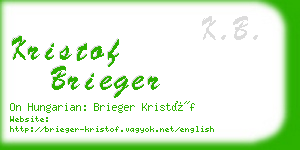 kristof brieger business card